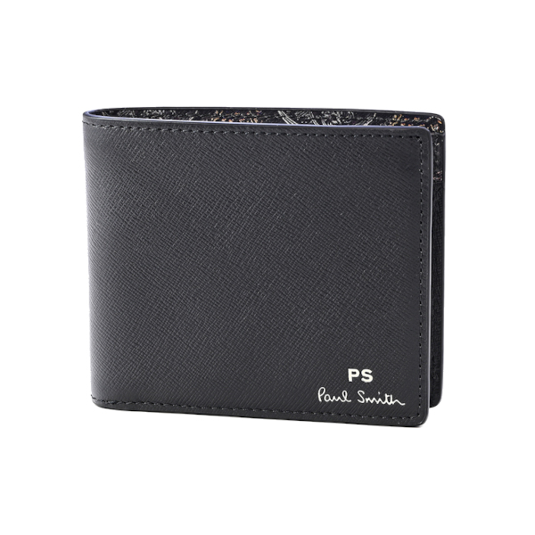 ポールスミス Paul Smith 折財布 二つ折り財布 レザー メンズ 6078 KOUTLI 79 ブラック プレゼント