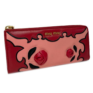 miu miu ~E~E z Lt@Xi[z AEgbg o [Y fB[X NAPPA DECORO 5M1183 2AU9 F0MKM1 ROSA FUOCO ROSSyZ[ʉiz