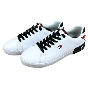 トミーヒルフィガー スニーカー メンズ カジュアル シューズ 靴 ローカット ロゴ TOMMY HILFIGER TMREZZ WHI02 ホワイト