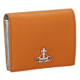 ヴィヴィアンウエストウッド 折り財布 二つ折財布 コンパクト財布 レディース SAFFIANO Vivienne Westwood 51010024 F401 ORANGE オレンジ プレゼント