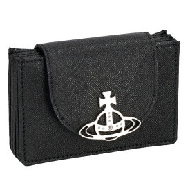 ヴィヴィアンウエストウッド Vivienne Westwood 名刺入れ カードケース レディース メンズ SAFFIANO 51110052 N402 BLACK ブラック プレゼント