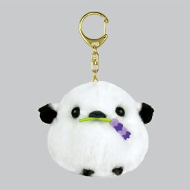 ふくふくシマエナガ マスコットキーホルダー シマちゃんラベンダー　シマエナガ ことり 小鳥 雑貨 グッズ ぬいぐるみ ふわふわ もふもふ かわいい ナスカン キーチェーン チャーム 飾り 北海道 雪の妖精 野鳥【アミューズ】
