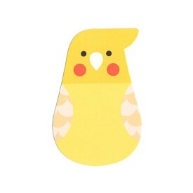 コトリョショカカード　★オカメインコ　◆ゆうパケット対応◆雑貨 文具 文房具 カード ミニカード メッセージカード レターカード 上質紙 コメントカード メモ 一言メモ ダイカットカード ダイカットメッセージ 一筆箋【KOTORITACHI】