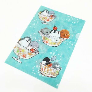 A4クリアファイル フルーツポンチ ◆ゆうパケット対応◆ ペンギン ことり 小鳥 雑貨 グッズ A4サイズ ヨコ イラスト かわいい クリアホルダー 書類入れ プリント入れ ステーショナリー 文具