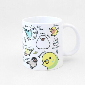 マグカップ TORINOSHIGUSA ★いろいろ　◆◆　ことり 小鳥 雑貨 食器 陶器 カトラリー キッチン用品 コップ マグ ドリンク 飲み物 ギフト カフェ 鳥モチーフ セキセイ オカメ インコ コザクラ 文鳥 プレゼント 可愛い シンプル 350ml 電子レンジ【BIRDSTORY】
