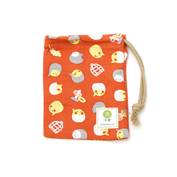 楽天市場 なごみ 濱文様 巾着 ミニ オカメインコ 赤 クリックポスト対応 ことり 小鳥 雑貨 和雑貨 和小物 和モダン コスメポーチ ポーチ きんちゃく 袋 ふくろ 整頓 バッグインバッグ 小分け てぬぐい 手ぬぐい なごみシリーズ Exceedjapan