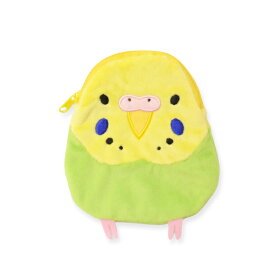 ポーチーズ　★セキセイグリーン　◆ゆうパケット対応◆ことり 小鳥 雑貨 グッズ ポーチ コスメポーチ 化粧ポーチ 小物入れ 鳥【ことりすまいる】