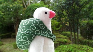 【ふろしき文鳥】ぬいぐるみ 【シープロップ】 ◆小鳥グッズ 小鳥雑貨 ぬいぐるみ ことりカフェ 文鳥 白文鳥