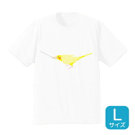 Tシャツ　★挿し餌のことりちゃん　《Lサイズ》　◆ゆうパケット対応◆　ことり 小鳥 ウェア 洋服 ティーシャツ カットソー キャラT キャラクター オカメインコ インコ【ことりちゃん】