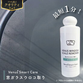 【 窓ガラスウロコ取り 】ヴィーナスウィンドウ スケールリムーバー / 200g 【スポンジ＆クロス】うろこ取り 水垢除去 研磨なし ウィンドウクリーナー 水垢クリーナー 洗車グッズ 車
