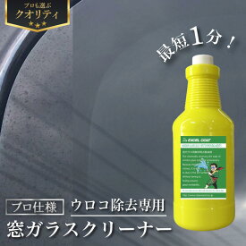 車 洗車グッズ 洗車用品 ガラス ウロコ取り 水垢 ガラスクリーナー 窓ガラス用鱗状斑点除去剤 1000g スポンジ＆クロス付き うろこ落とし クリーナー シリカスケール 車 イオンデポジット ウォータースポット 除去剤 エクセルコート 業務用