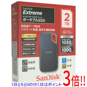 �y1����5.0�̂����A18���̓|�C���g3�{�I�z�y�V�i�󂠂�(�������E��Ԃ�)�z SANDISK �|�[�^�u��SSD �G�N�X�g���[�� V2 SDSSDE61-2T00-J25 2TB