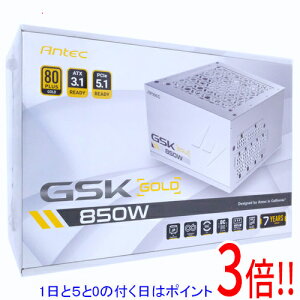 �y1����5.0�̂����A18���̓|�C���g3�{�I�zAntec�� �d�����j�b�g GSK850 ATX3.1 850W White