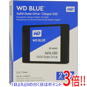 �y1����5.0�̂����A18���̓|�C���g3�{�I�zWestern Digital�� SSD WD Blue 3D NAND SATA WDS200T2B0A 2TB