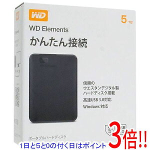�y1����5.0�̂����A18���̓|�C���g3�{�I�zWesternDigital�� �O�tHD WD Elements Portable WDBU6Y0050BBK-JESE 5TB