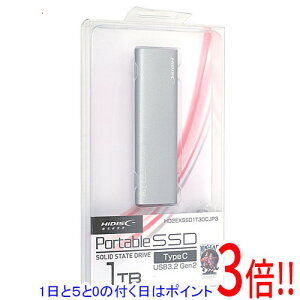 【1日と5.0のつく日、18日はポイント3倍!】HI-DISC 外付けSSD 1TB HD2EXSSD1T30CJP3