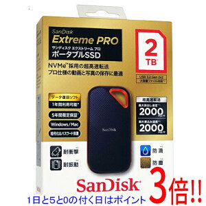 �y1����5.0�̂����A18���̓|�C���g3�{�I�z�y�V�i�󂠂�(�������E��Ԃ�)�z SANDISK �|�[�^�u��SSD �G�N�X�g���[�� �v�� SDSSDE81-2T00-J25 2TB