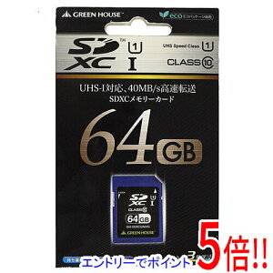 y15.0̂A18̓|Cg3{IzyVi(EԂ)z GREEN HOUSE microSDXCJ[h GH-SDMRXC64GU 64GB