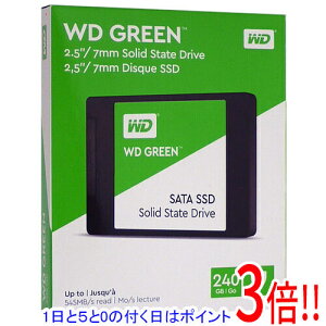 �y1����5.0�̂����A18���̓|�C���g3�{�I�z�y�V�i�󂠂�(�������E��Ԃ�)�z Western Digital�� ����SSD 240GB WD Green WDS240G2G0A