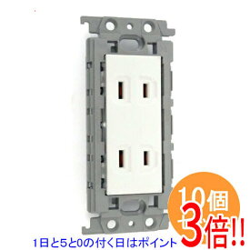 【エントリーで5倍！11/14 10:00〜11/16 23：59まで！】【新品訳あり(箱きず・やぶれ)】 Panasonic 埋込ダブルコンセント 絶縁枠付 10個セット WTF15024WK ホワイト