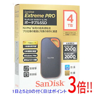 �y1����5.0�̂����A18���̓|�C���g3�{�I�z�y�V�i�󂠂�(�������E��Ԃ�)�z SANDISK �|�[�^�u��SSD �G�N�X�g���[�� �v�� SDSSDE81-4T00-J25 4TB