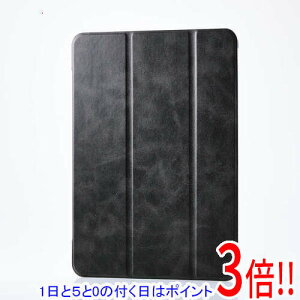 �y1����5.0�̂����A18���̓|�C���g3�{�I�zELECOM 11�C���`iPad Air(M3/M2) �t���b�v�P�[�X ���^�y�� �w�ʃN���A 2�A���O�� TB-A25MWVBK �u���b�N