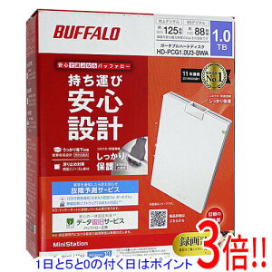 �y�����ۏؑΉ�!!�z�y�V�i�󂠂�(�������E��Ԃ�)�z BUFFALO��PortableHD HD-PCG1.0U3-BWA 1.0TB