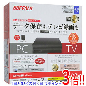 yۏؑΉ!!zyVi󂠂(EԂ)z BUFFALOOtHD HD-EDS4U3-BE 4TB ubN