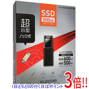yۏؑΉ!!zELECOM Ot|[^uSSD ESD-EPK0500GBK ubN 500GB