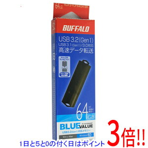 �y1����5.0�̂����A18���̓|�C���g3�{�I�zBUFFALO USB3.0�p USB�������[ RUF3-YUF64GA-BK 64GB �u���b�N