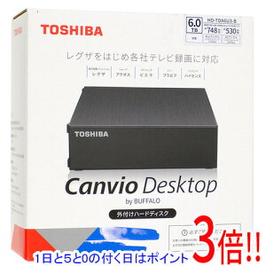 �y�����ۏؑΉ�!!�z�y1����5.0�̂����A18���̓|�C���g3�{�I�zTOSHIBA CANVIO DESKTOP HD-TDA6U3-B �u���b�N 6TB