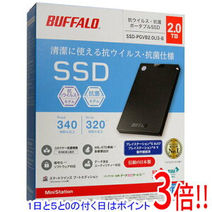 �y�����ۏؑΉ�!!�z�y1����5.0�̂����A18���̓|�C���g3�{�I�zBUFFALO �O�t��SSD SSD-PGVB2.0U3-B 2TB �u���b�N