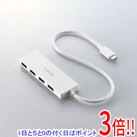 【エントリーで5倍！11/14 10:00〜11/16 23：59まで！】ELECOM製 USB Type-C 4ポートUSB5Gbpsハブ U3HC-H041WH ホワイト