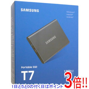【延長保証対応!!】SAMSUNG ポータブルSSD T7 MU-PC1T0T-IT/A 1TB グレー