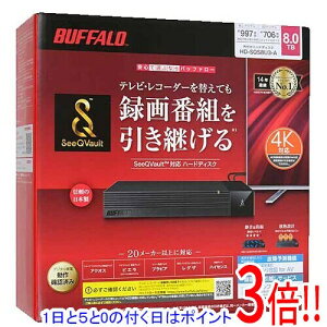 �y�����ۏؑΉ�!!�z�y1����5.0�̂����A18���̓|�C���g3�{�I�zBUFFALO���O�tHD HD-SQS8U3-A �u���b�N 8TB