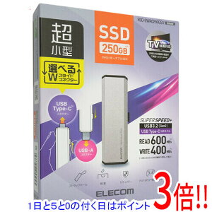 yۏؑΉ!!zELECOM Ot|[^uSSD ESD-EWA0250GSV Vo[ 250GB
