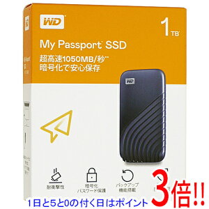 �y1����5.0�̂����A18���̓|�C���g3�{�I�zWestern Digital�� �O�t���|�[�^�u��SSD My Passport SSD WDBAGF0010BBL-JESN �u���[ 1TB