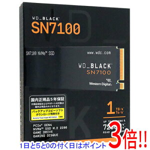 �y1����5.0�̂����A18���̓|�C���g3�{�I�z�y�V�i�󂠂�(�������E��Ԃ�)�z Western Digital SSD WD_Black SN7100 NVMe SSD WDS100T4X0E 1TB