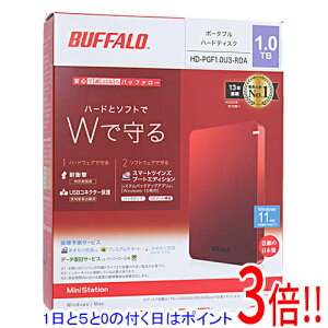 �y�����ۏؑΉ�!!�z�y1����5.0�̂����A18���̓|�C���g3�{�I�zBUFFALO��PortableHD HD-PGF1.0U3-RDA 1TB ���b�h
