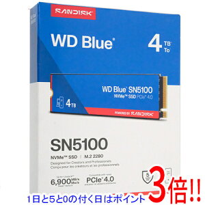 �y1����5.0�̂����A18���̓|�C���g3�{�I�zSandisk WD Blue SN5100 NVMe SSD WDS400T5B0E 4TB