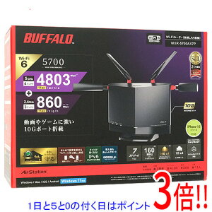 yۏؑΉ!!zBUFFALO LAN[^ AirStation WXR-5700AX7P ubN