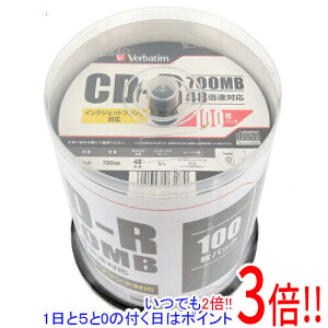 【1日と5.0のつく日、18日はポイント3倍!】Verbatim データ用CD-R SR80PP100 100枚組