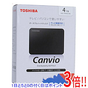 �y�����ۏؑΉ�!!�z�y1����5.0�̂����A18���̓|�C���g3�{�I�zTOSHIBA PortableHD CANVIO HD-TPA4U3-B �u���b�N 4TB