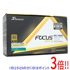 �y1����5.0�̂����A18���̓|�C���g3�{�I�zSeasonic PC�d�� FOCUS GX-1000 White ATX 3 (2024) SRP-FGX102-A5A32SF-WH �z���C�g