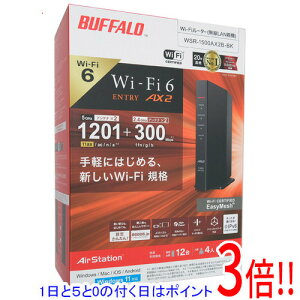 yۏؑΉ!!zBUFFALO LAN[^ AirStation WSR-1500AX2B-BK ubN