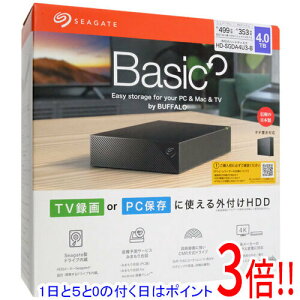yۏؑΉ!!zBUFFALO USB3.2(Gen1)Ή OtHDD HD-SGDA4U3-B ubN 4TB