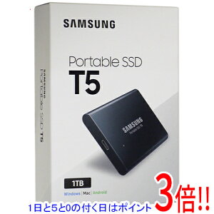 �y�����ۏؑΉ�!!�z�y1����5.0�̂����A18���̓|�C���g3�{�I�zSAMSUNG �O�t��SSD T5 MU-PA1T0B/IT 1TB �f�B�[�v�u���b�N