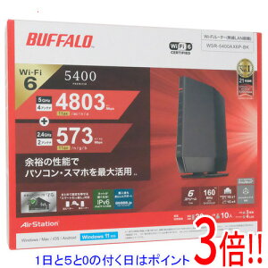 yۏؑΉ!!zBUFFALO LAN[^[ AirStation WSR-5400AX6P-BK ubN