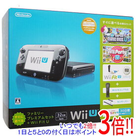【いつでも2倍！1日と5．0のつく日は3倍！18日も3倍！】【中古】任天堂 Wii U ファミリープレミアムセット + Wii Fit U kuro 元箱あり