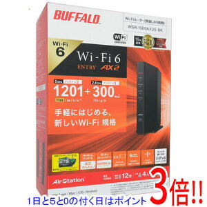 yۏؑΉ!!zBUFFALO LAN[^ AirStation WSR-1500AX2S-BK ubN